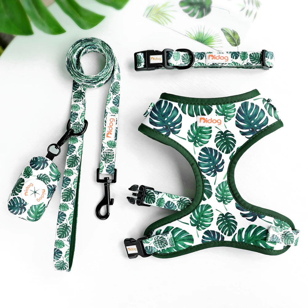 All-in-One Dog Collar Harness Leash Set