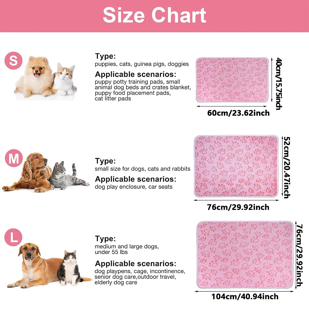 Ultra-Soft Paw Print Pet Blankets