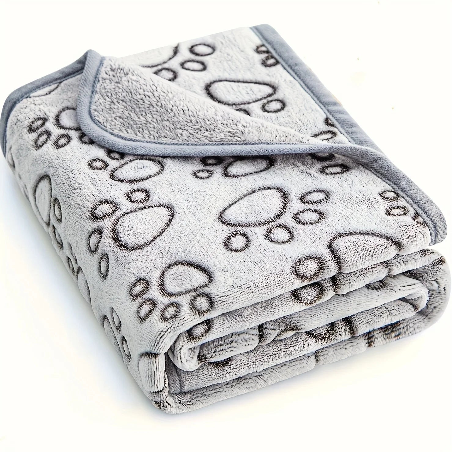 Ultra-Soft Paw Print Pet Blankets