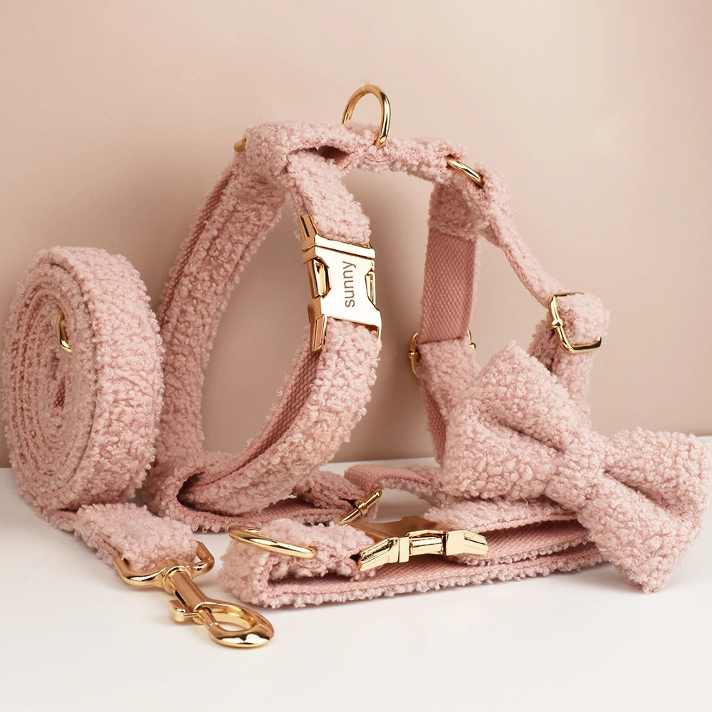 Teddy Pink Fleece Harness Collection